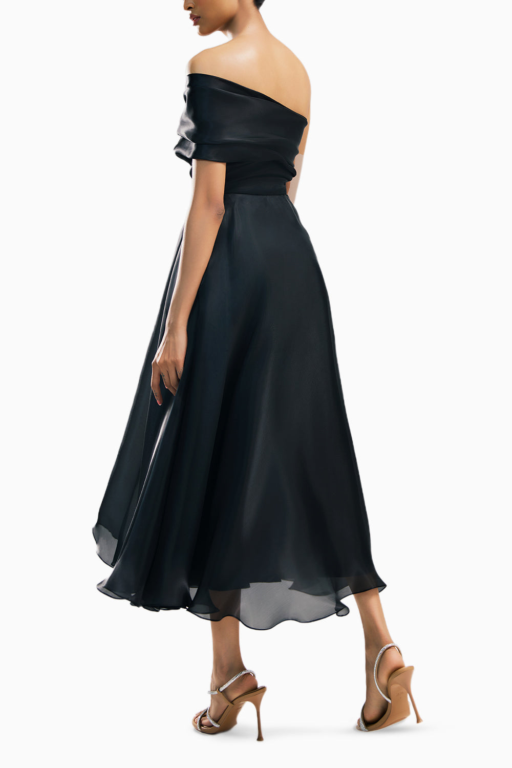 Astrid Off-Shoulder Pleated Dress