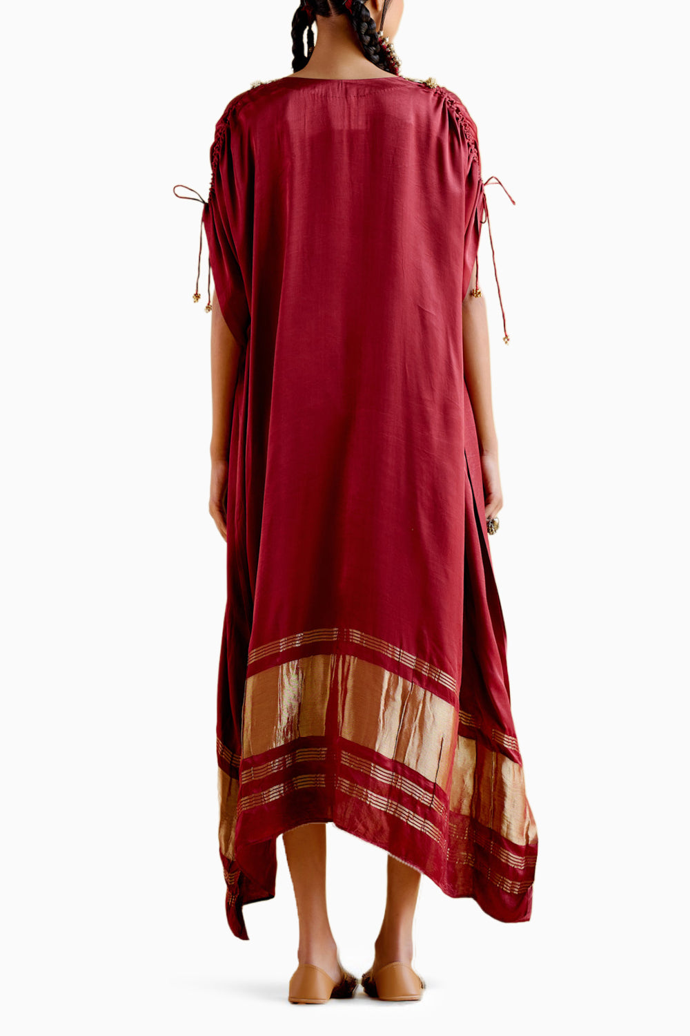 Amor Maroon Kaftan Dress