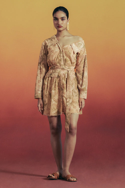 Sand Paisley Dress