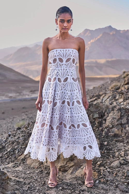 Cutwork Lace Midi