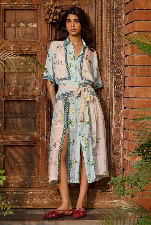 Ciel & Rosé Floral Shirt Dress