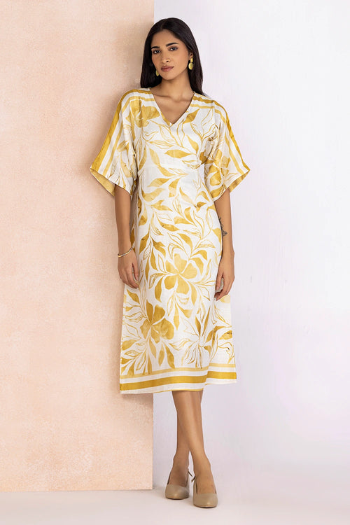 La Feuille Beige Burn T Dress