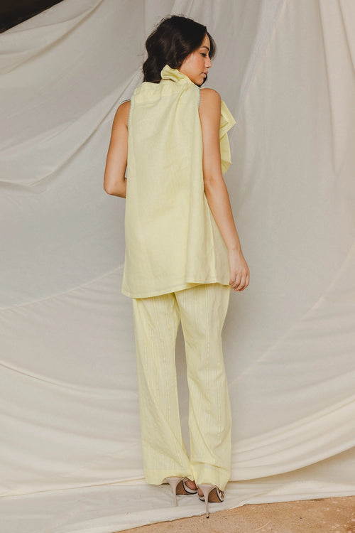 Alira Yellow Neck Top