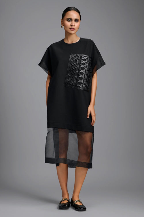 Black Sleek Oversized Dress