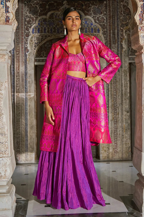 Benares Tissue Stripe Kaftan Top