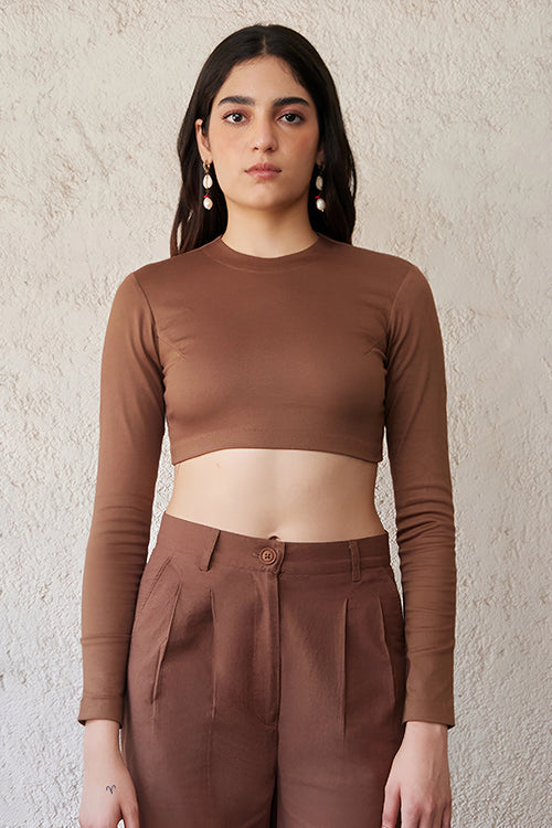 Cocoa Mini Crop Top