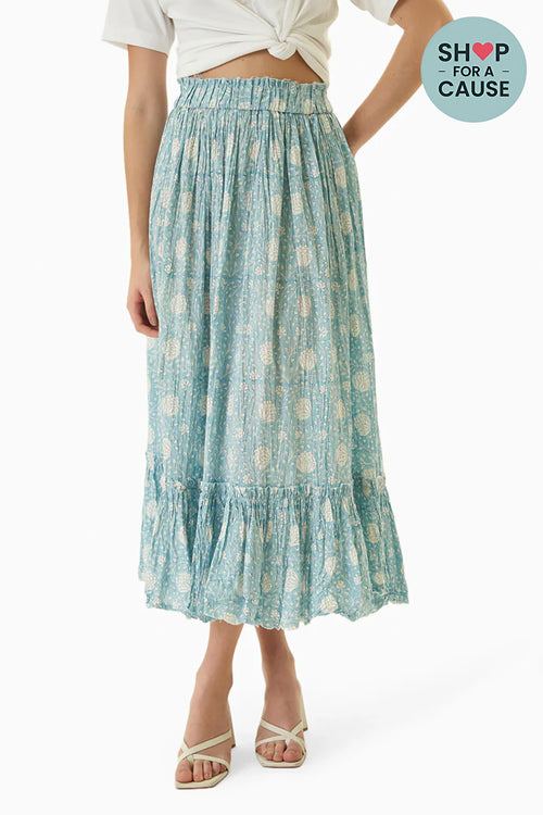 Blue Mysore Skirt