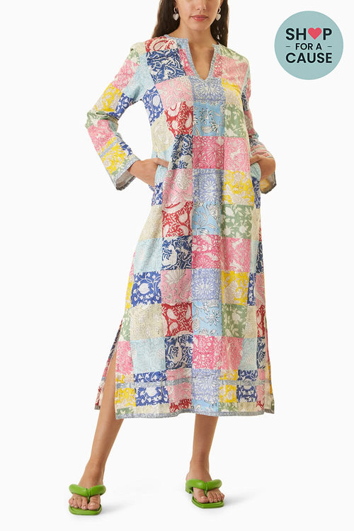 Multicolor Patchwork Kashmir Dress
