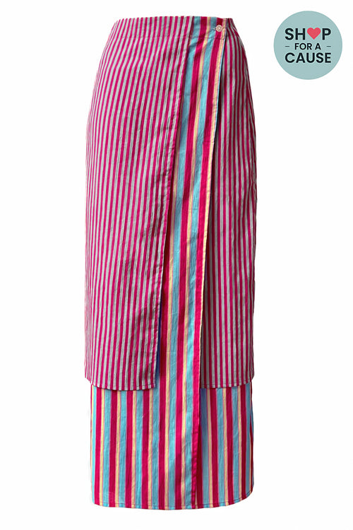 Red and Blue Mangalore Skirt