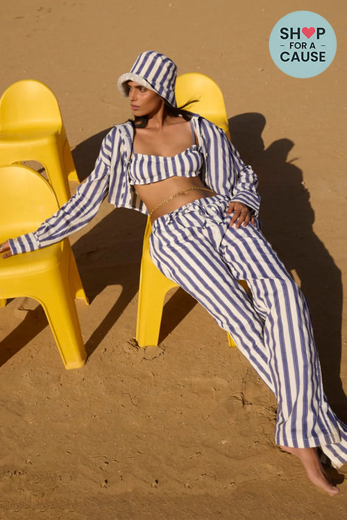Ajanta Blue Stripe Pants