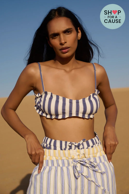 Bordi Blue Stripe Bralette