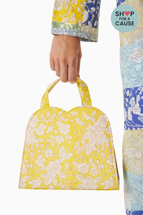 Yellow Floral Sweetheart Bag