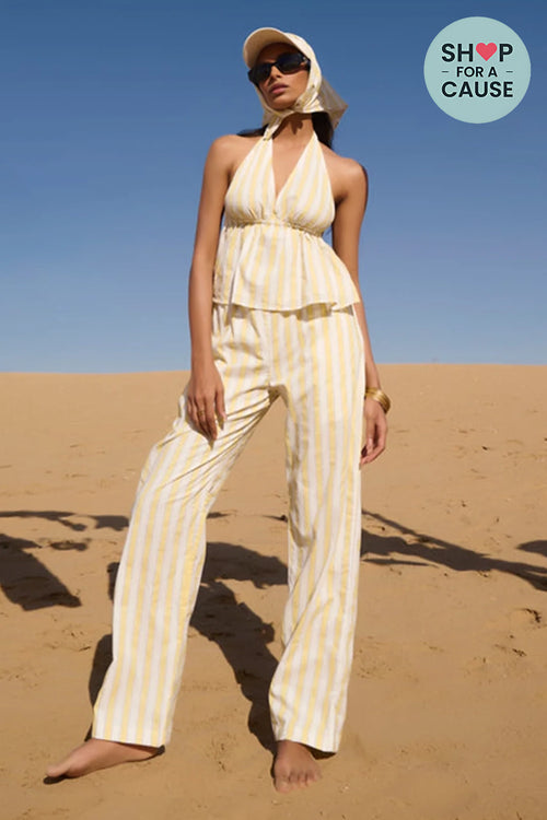 Ajanta Yellow Stripe Pants