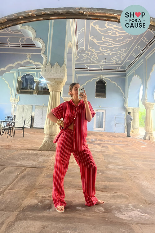 Orange and Red Alipore Shirt
