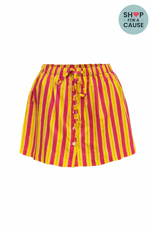 Yellow and Red Nainital Skorts