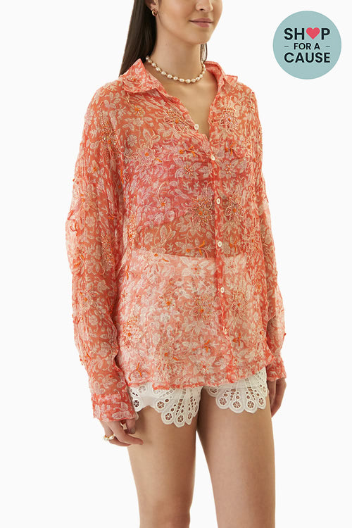 Orange Kota Shirt