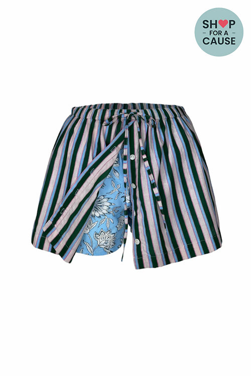 Green and Pink Nainital Skorts