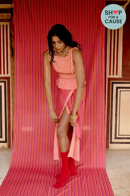 Orange and Red Mangalore Skirt