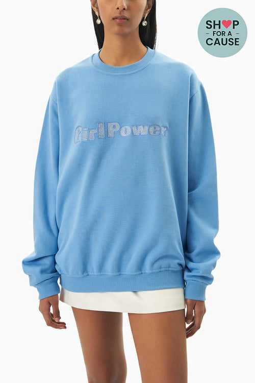 Girl Power Embroidered Sweatshirt