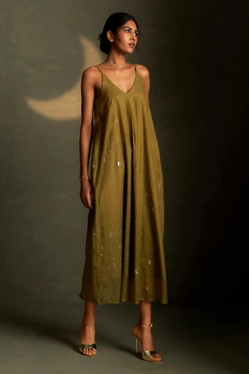 Olive Dusk Chaand Sitara Dress