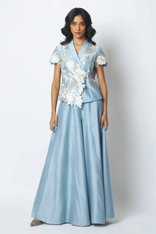 Marisol Window Wrap Vest And Skirt Set