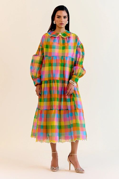 Durru Pachranga Checks Dress