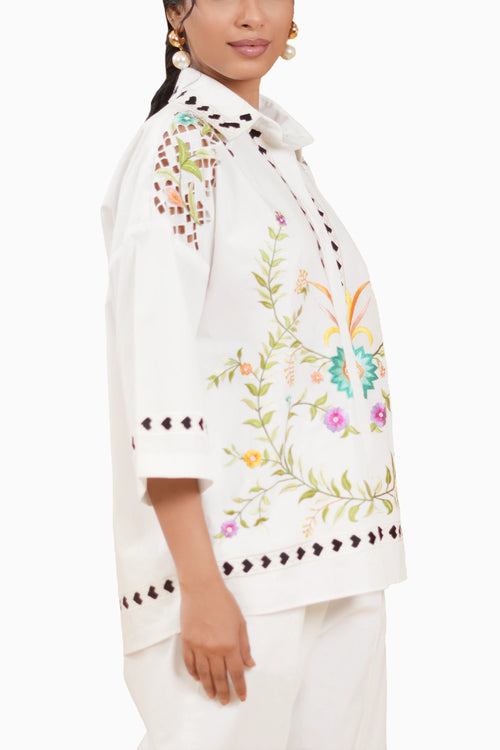 Blossom Embrodered Floral Shirt