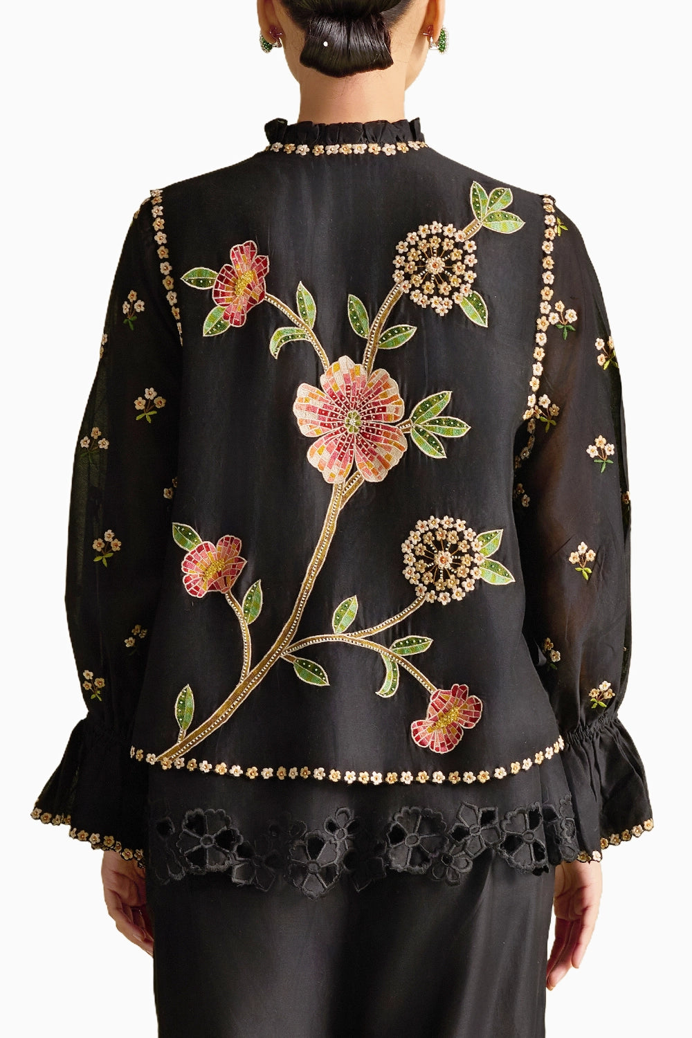 Black Mosaic Layered Shirt