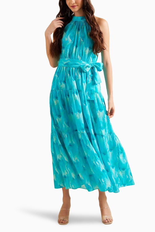 Aqua Maxi Dress