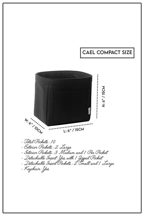 Black Cael Compact Organiser