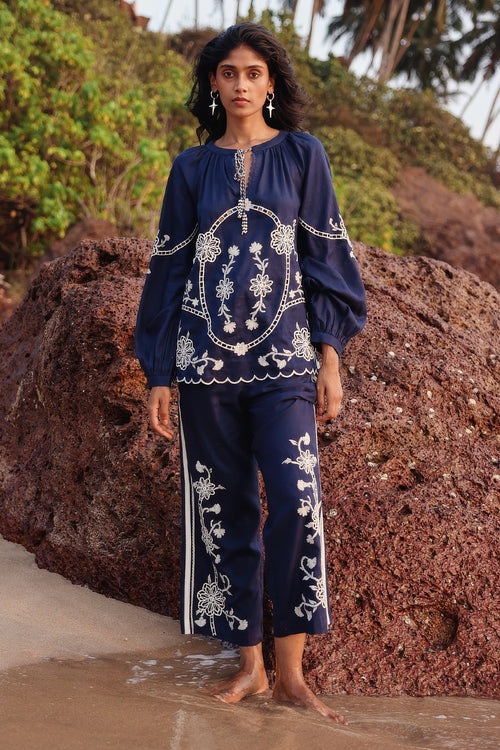 Solange Navy Co-ord Set