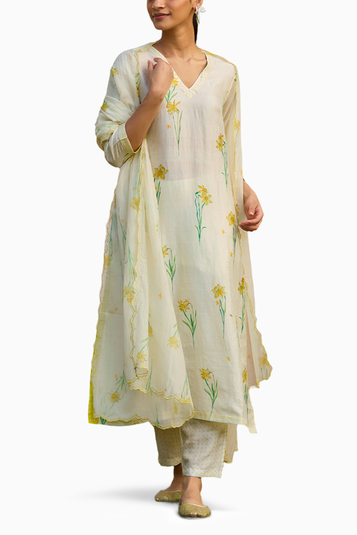 Dawn Daffodil Yellow Kurta Set