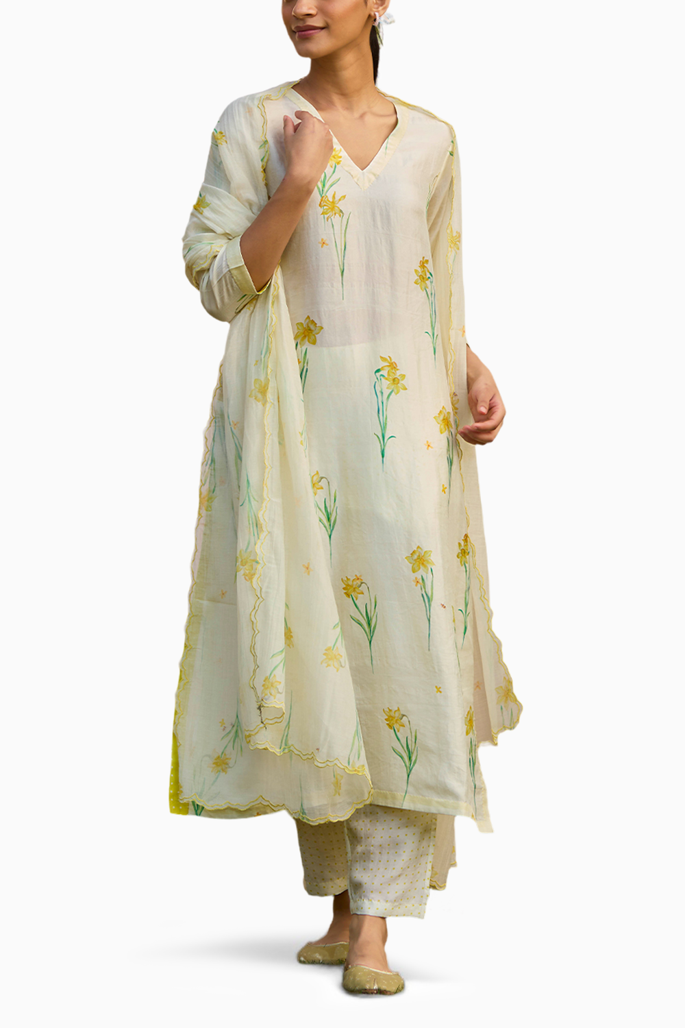 Sunkissed Daffodil Yellow Dupatta