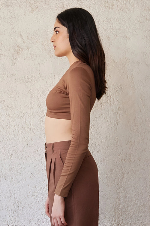 Cocoa Mini Crop Top