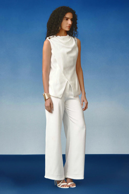 White Soft Sculpt Blazer Set