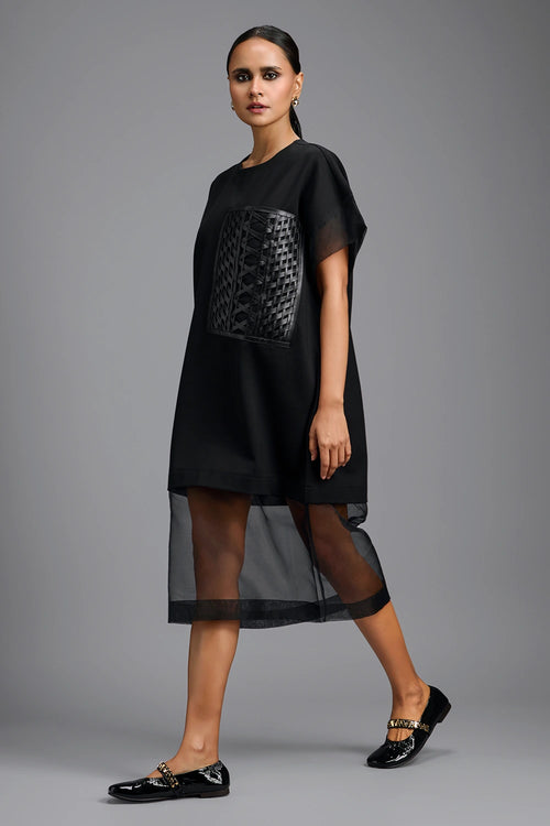 Black Sleek Oversized Dress