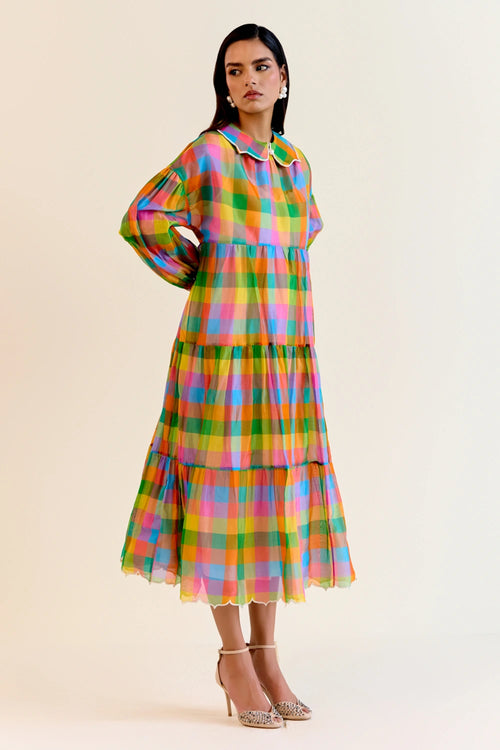 Durru Pachranga Checks Dress