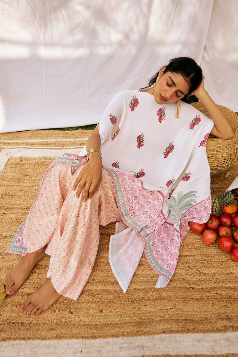 Rouge Pomme Kimono Cape and Trouser Set