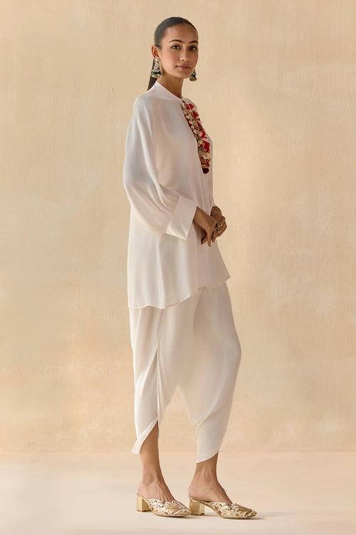 Shwet Noor Dhoti Set