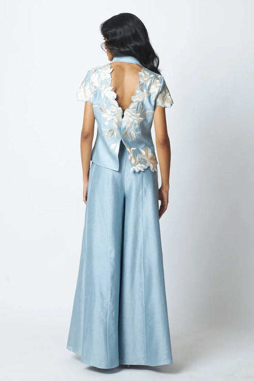 Marisol Window Wrap Vest And Skirt Set