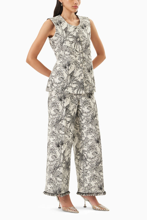 Black Jungle Jacquard Co-ord Set