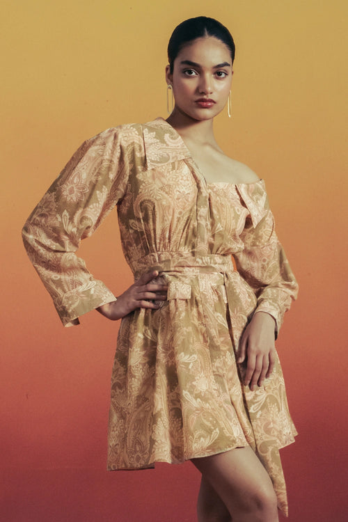 Sand Paisley Dress