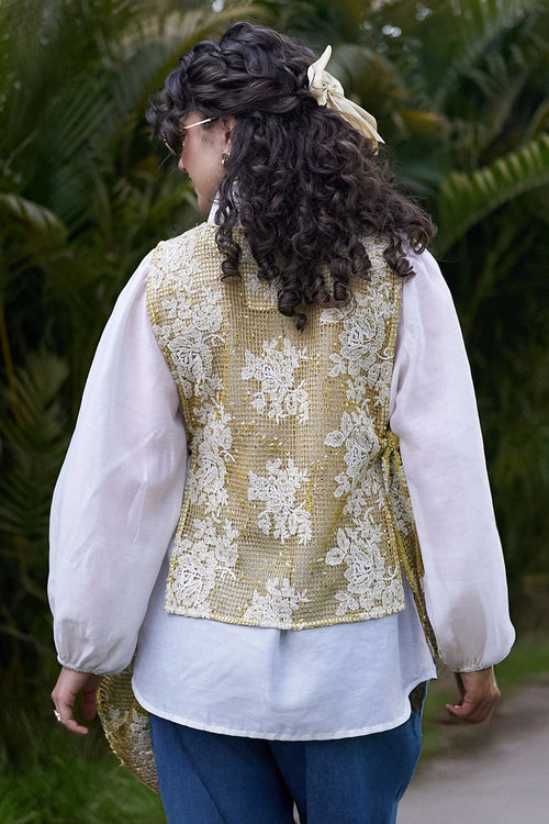 Cream And Yellow Daphne Shirt