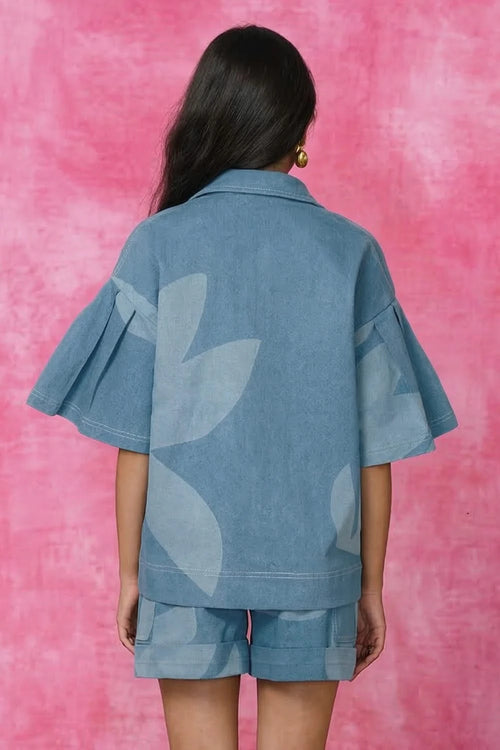 Iris Asymmetrical Shirt And Shorts Set