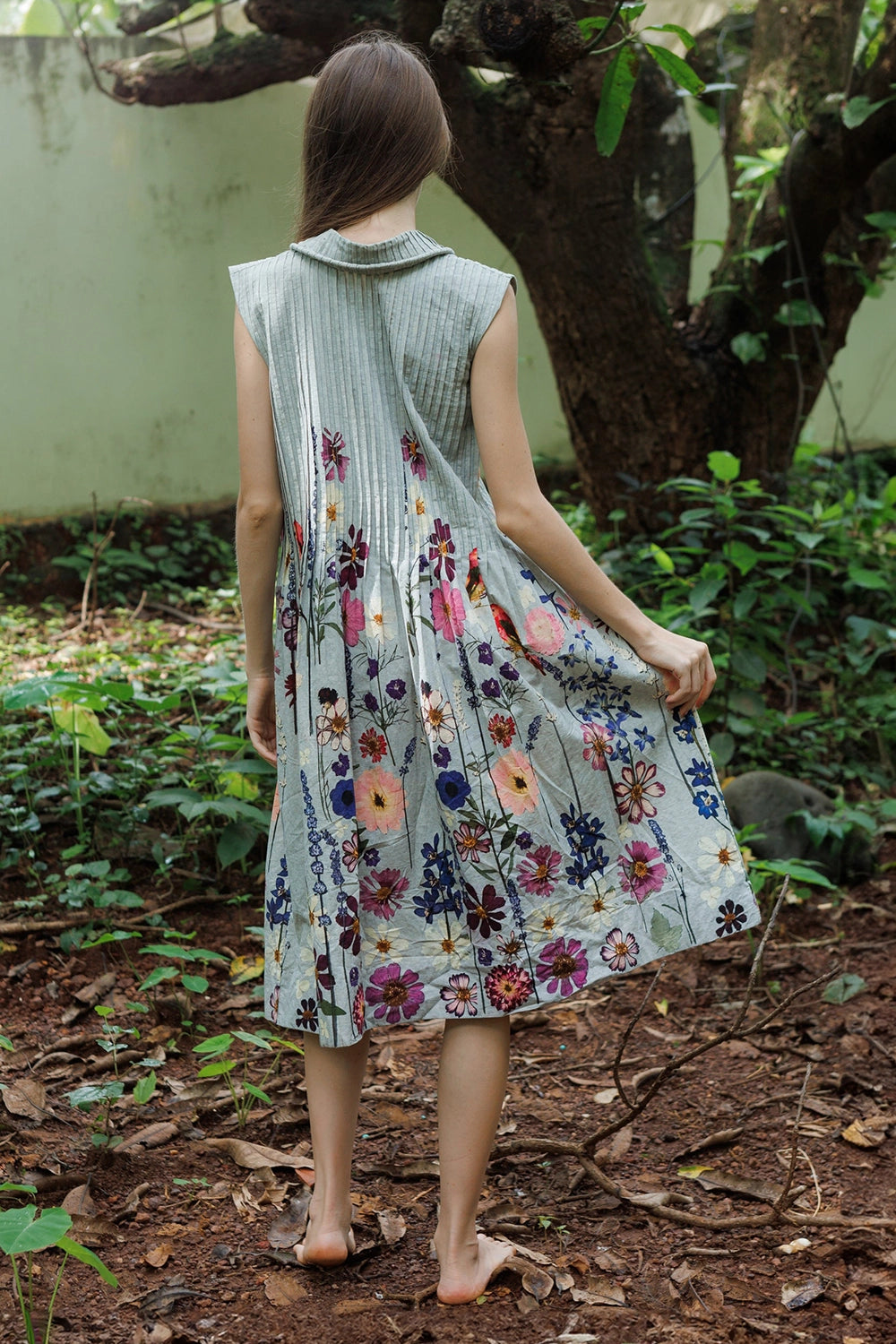 Fleur Imprint Cord Dress