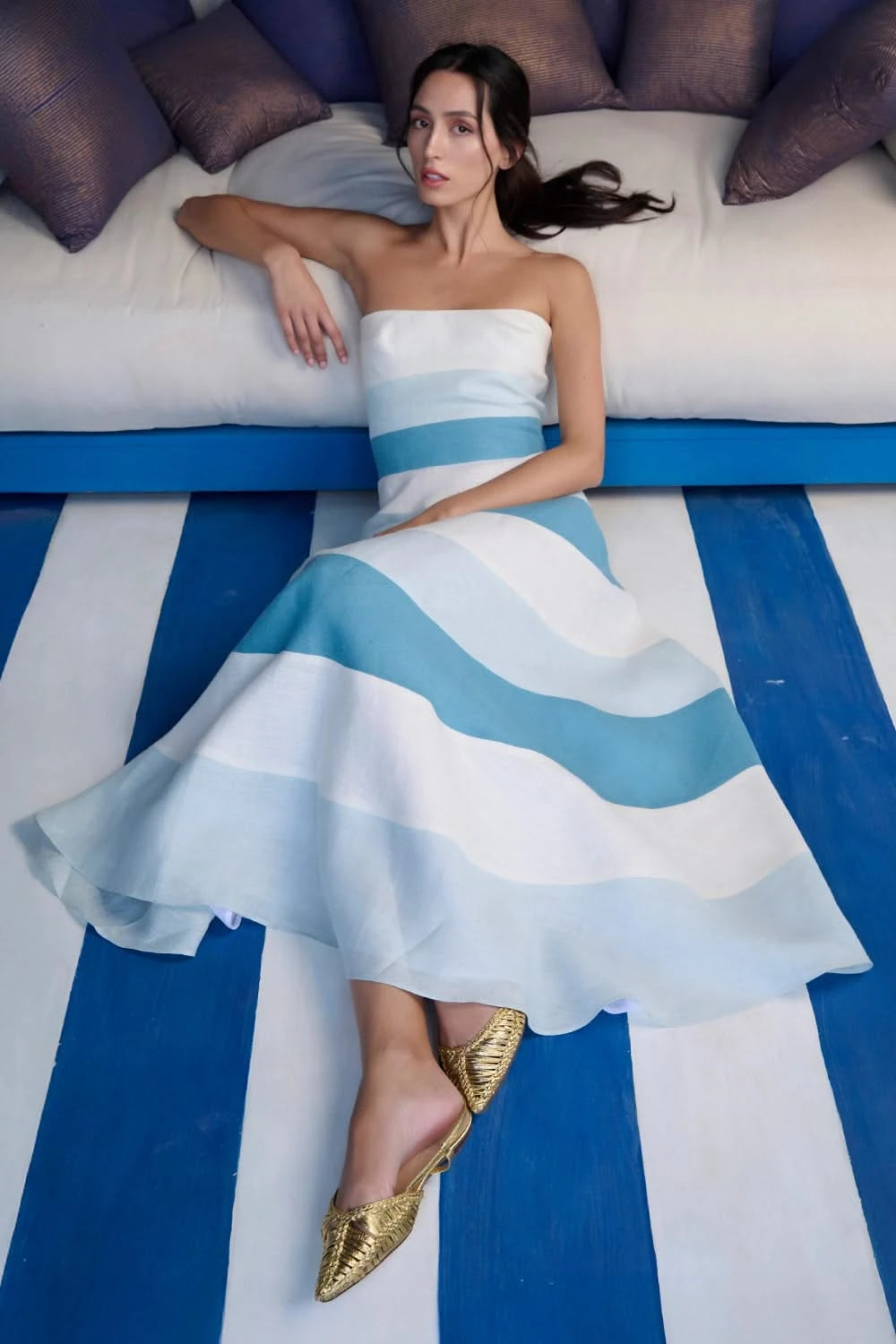 horizon blue dress Azure Blue Ombre Horizon Dress XS