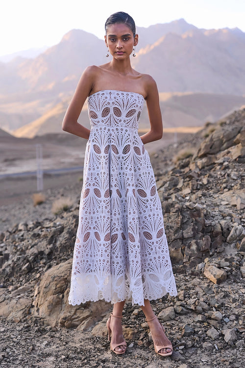 Cutwork Lace Midi