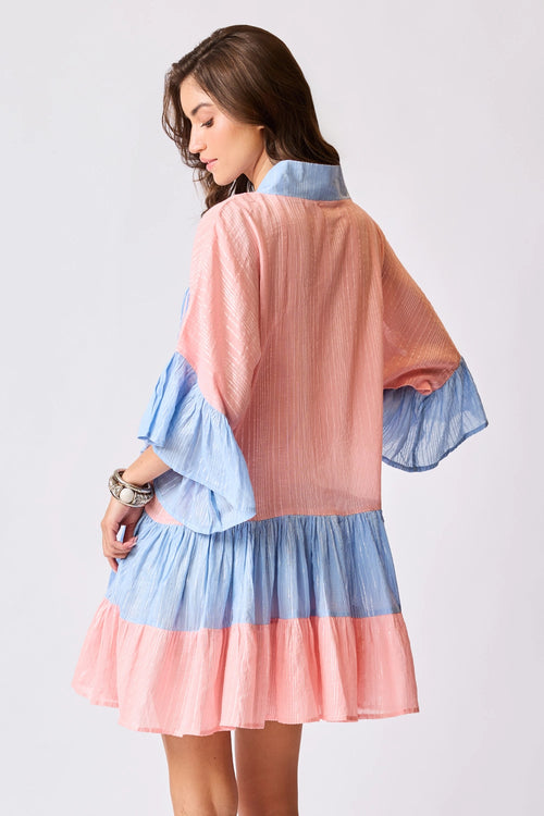 Rosé Ruffle Mini Dress