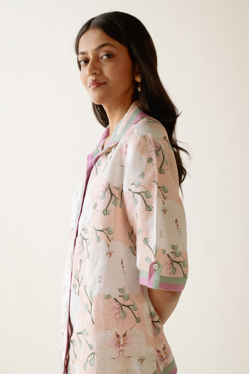 Peach Floral Printed Co-ord Set
