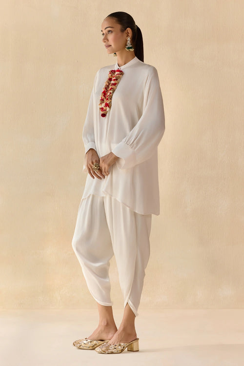 Shwet Noor Dhoti Set